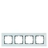 SIEMENS 5TG1204-0 Abdeckrahmen delta miro Glas 4-fach, ohne Siemens Logo | kristallgrün