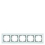 SIEMENS 5TG1205-0 Abdeckrahmen delta miro Glas 5-fach, ohne Siemens Logo | kristallgrün