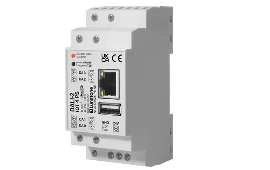 LUNATONE 22176625-PS-NR DALI-2 IoT Gateway IoT4, Node Red, integrierte Busversorgung