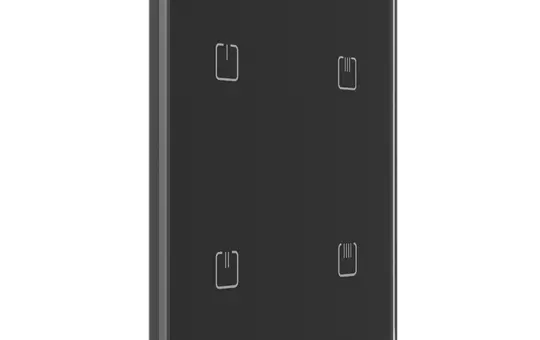 INELS RFGB-40B/MT Thread-Glastaster UP/AP 4-fach | glas schwarz