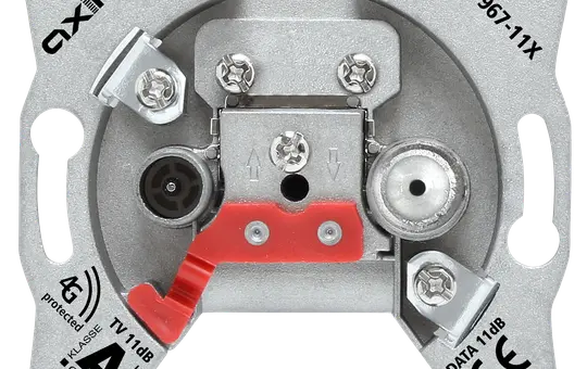 AXING BSD 967-11X Multimediadose 2-fach, DATA, Durchgang