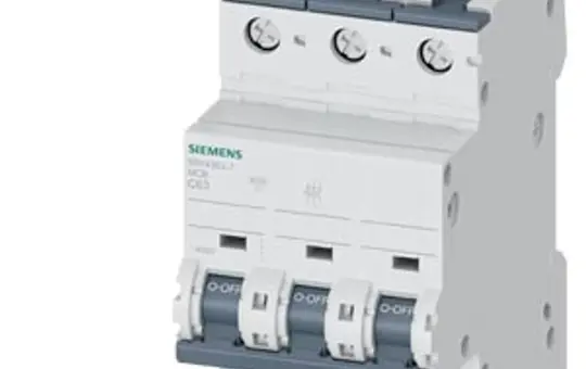 SIEMENS 5SY4363-7 Leitungsschutzschalter Typ C 3-polig 63 A, 10 kA