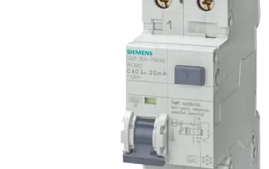 SIEMENS 5SU1354-6KK06 FI/LS Typ A unverz. 30 mA 1P+N 6 A, 10 kA