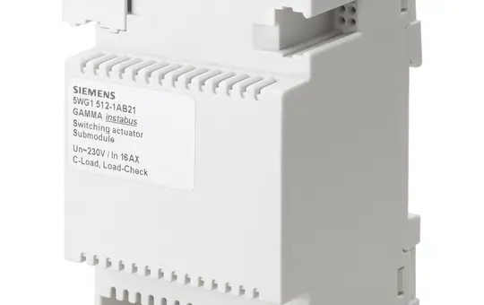 SIEMENS 5WG1512-1AB21 KNX-Schaltaktor 3-fach, Erweiterungsmodul, 16 AX