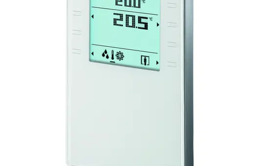 SIEMENS S55624-H106 KNX-Raumtemperaturregler mit Temperatur, Feuchtigkeit, CO2, Display | weiß