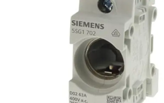 SIEMENS 5SG1702 NEOZED Sicherungssockel D02, 63 A, 1-polig, ohne LED-Signalmelder