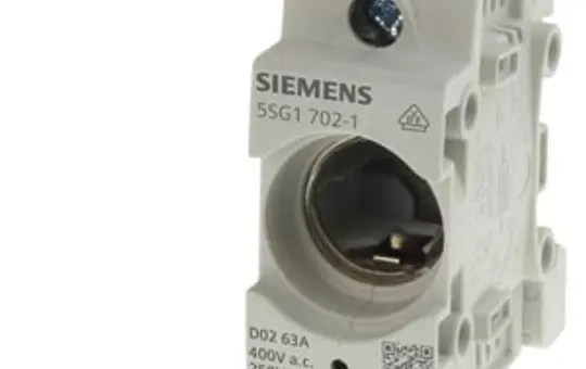 SIEMENS 5SG1702-1 NEOZED Sicherungssockel D02, 63 A, 1-polig, Signalmelder/Rahmenklemme