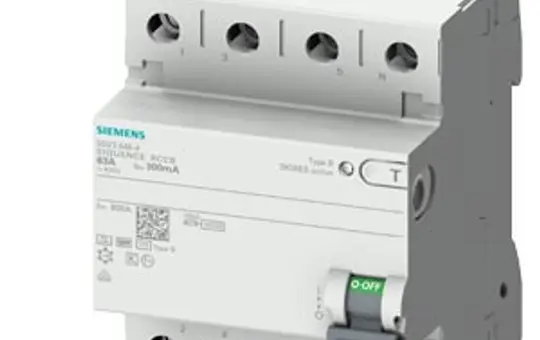 SIEMENS 5SV3342-4 FI-Schutzschalter 4-polig 30 mA Typ B 25 A