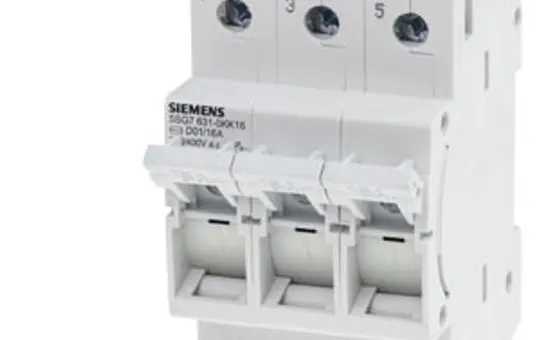 SIEMENS 5SG7631-0KK06 MINIZED Sicherungslasttrennschalter D01, 6 A, 3-polig