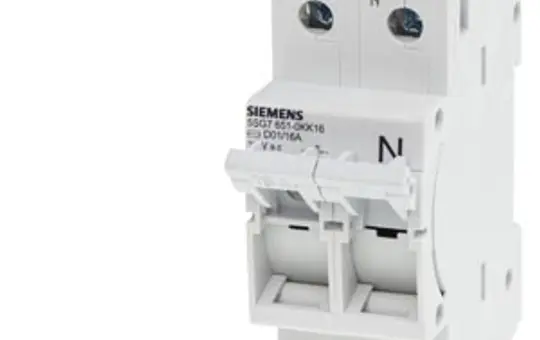 SIEMENS 5SG7651-0KK16 MINIZED Sicherungslasttrennschalter D01, 16 A, 2-polig, 1P+N