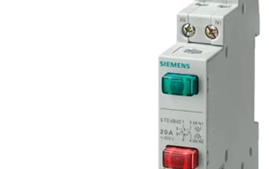SIEMENS 5TE4840 Taster 1 Schließer + 1 Schließer, 2 Tasten rot grün