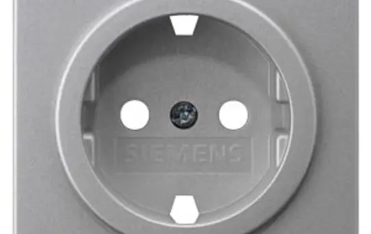 SIEMENS 5UH1064 Abdeckung SCHUKO-Steckdose Delta profil ohne Einsatz | silber