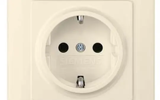 SIEMENS 5UH1098 Abdeckung Steckdose Vollplatte Delta line Berührungsschutz, ohne Einsatz | elektroweiß