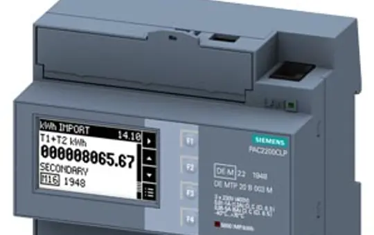 SIEMENS 7KM2200-2EA00-1JB1 Modbus-Zähler 7KM SENTRON 3-phasig, 5 A, 230 V, TCP, MID, CLP