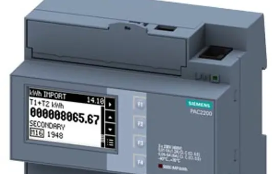 SIEMENS 7KM2200-2EA30-1JA1 Modbus-Zähler 7KM SENTRON 3-phasig, 5 A, 230V, TCP, MID