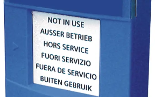 SIEMENS A5Q00004909 Handfeuermelder-Gehäuse mit Glas und Schlüssel | blau