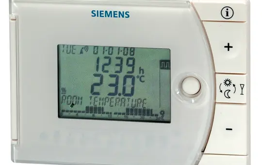 SIEMENS BPZ:REV13 Zweipunkt-Raumthermostat Tagschaltuhr, Heizen