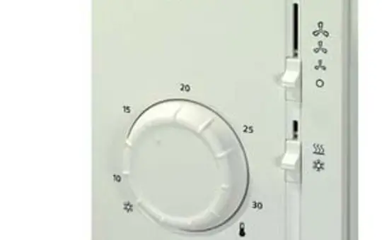 SIEMENS S55770-T229 Elektromechanischer Raumthermostat 4-Rohr, Wahlschalter Heizen/Kühlen