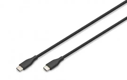 DIGITUS AK-300341-010-S USB-Silikon-Anschlusskabel USB-C / USB-C | schwarz | 1 m