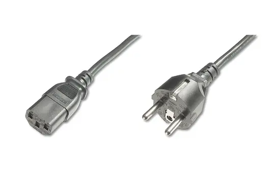 DIGITUS AK-440101-018-S Netzkabel gerade, 0,75 mm² | schwarz | 1,8 m