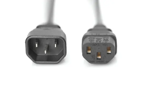 DIGITUS AK-440201-050-S Netzkabelverlängerung 1 mm² | schwarz | 5 m