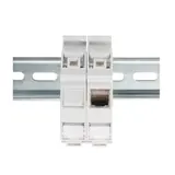 DIGITUS AN-25187 Hutschienenadapter für Keystone 1-fach, IP20, Schriftfeld, Staubschutz