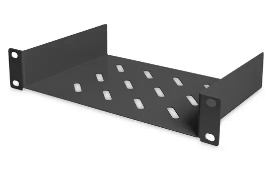 DIGITUS DN-10-TRAY-1-B Fachboden 1 HE, für 254 mm (10")-Schränke | schwarz