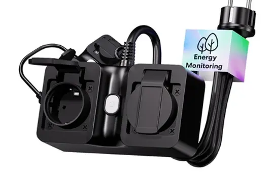 MEROSS MOP320MA-EU Matter-Außensteckdose 2-fach, Strommessung