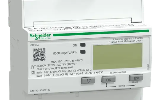 SCHNEIDER A9MEM3255 Energiezähler 3-phasig 5 A, Modbus, MID