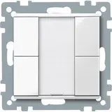 SCHNEIDER MTN617219 Taster plus System M 2-fach | polarweiß glänzend