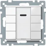 SCHNEIDER MTN617519 Taster plus System M 4-fach, IR-Empfänger | polarweiß glänzend