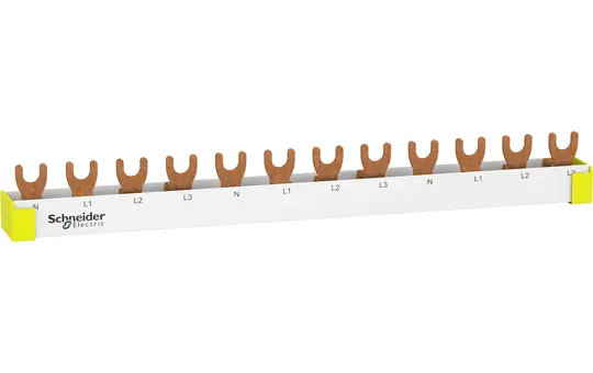 SCHNEIDER R9XFH412 Phasenschiene 63 A Gabel 4-polig 12 TE