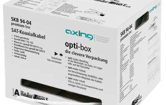 AXING SKB 94-04 Koaxkabel premium 110 dB Optibox 250 m