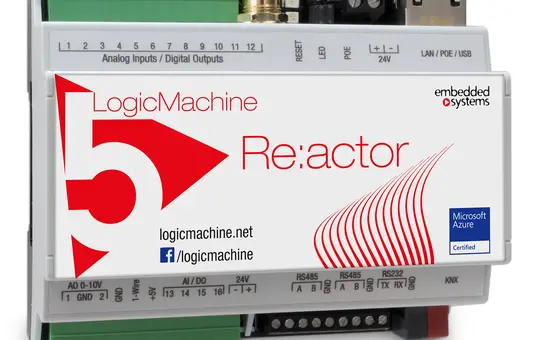 EMBEDDED SYSTEMS LM5p2-RIO2 LogicMachine5 Reactor KNX TP, 1-Wire, IO