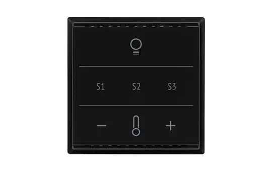 ELSNER 70963 KNX-Glastaster Touch CH Licht, 3 Szenen, Temperatur | schwarz