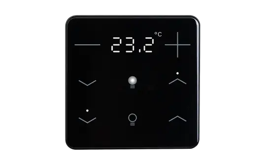 ELSNER 71174 KNX-Taster eTR Temperaturregelung, 2x Licht | schwarz