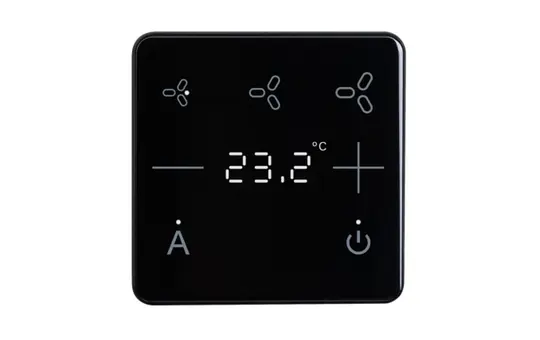 ELSNER 71324 KNX-Raumtemperaturregler eTR Fan-Coil-Klimatisierung | tiefschwarz
