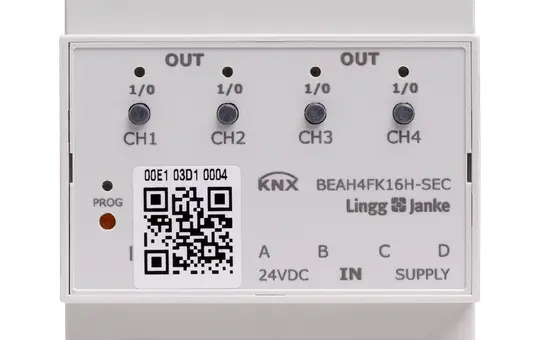LINGG&JANKE 79247SEC KNX-Universalaktor secure 4-fach, 4 Binäreingänge