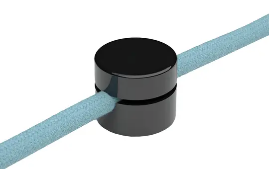 CREATIVE CABLES FCP01NERx2 Wand- und Deckenpin 2 Stück, für 0,75 mm² | schwarz