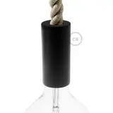 CREATIVE CABLES KBL0324 Holz-Lampenfassung E27 zylindrisch, 2XL | schwarz