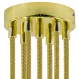 CREATIVE CABLES KRM576FGOTERM Metall-Leuchtenbaldachin 7-fach, zylindrisch | messing | 2 cm