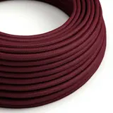 CREATIVE CABLES XZ2RM19 Leuchten-Textilkabel rund glänzend | bordeaux-rot | 2x0,75 mm²