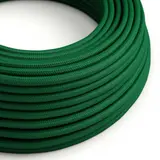CREATIVE CABLES XZ3RM21 Leuchten-Textilkabel rund glänzend | tannengrün | 3x0,75 mm²