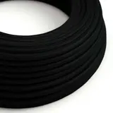 CREATIVE CABLES XZ3RC04 Leuchten-Textilkabel rund matt | kohlenschwarz | 3x0,75 mm²