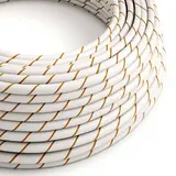 CREATIVE CABLES XZ3ERM43 Leuchten-Textilkabel rund Vertigo | Bierschaum | 3x0,75 mm²