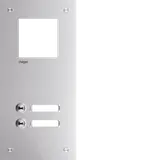 HAGER RTQ102X Frontplatte intercom mono 2 Tasten + Namensschild | edelstahl