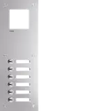HAGER RTQ106X Frontplatte intercom mono 6 Tasten + Namensschild | edelstahl