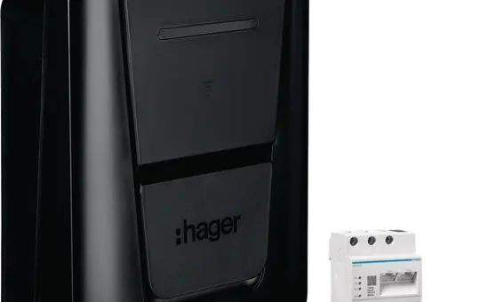 HAGER XVL122SFL Ladestation witty solar 2 22 kW, mit Ladesteckdose