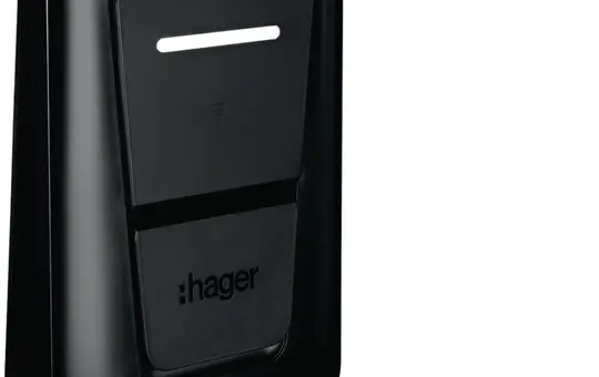 HAGER XVS120 Deckplatte für witty mit Steckdose | graphitschwarz