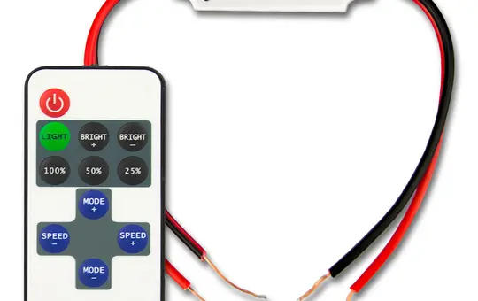 ISOLED 113306 LED-Controller mini Profileinbau 1 x 3 A, Dimmer, Fernbedienung